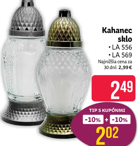 Kahanec sklo LA 556, LA 569