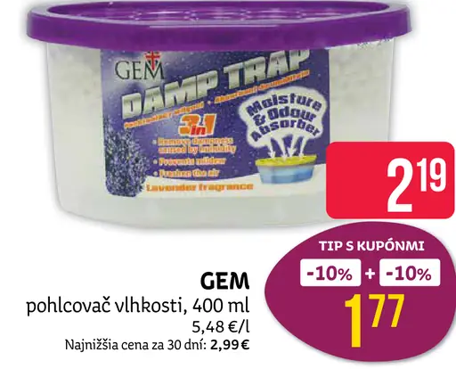 GEM pohlcovač vlhkosti