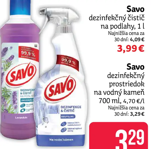 Savo dezinfekčný prostriedok na vodný kameň