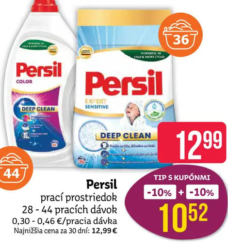 Persil Color Deep Clean a Persil 4in1 Discs prací prostriedok