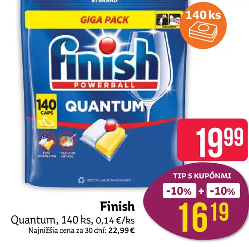 Finish Quantum Powerball tablety do umývačky riadu