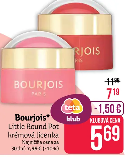 Bourjois Little Round Pot krémová lícenka