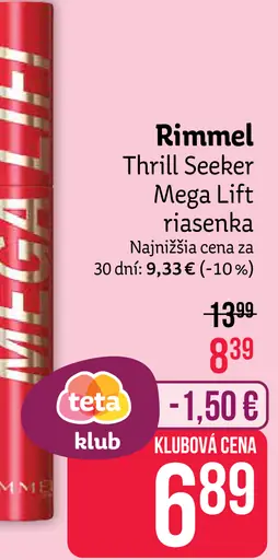 Rimmel Thrill Seeker Mega Lift riasenka