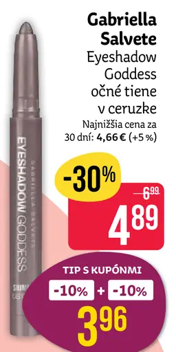 Gabriella Salvete Eyeshadow Goddess očné tiene v ceruzke