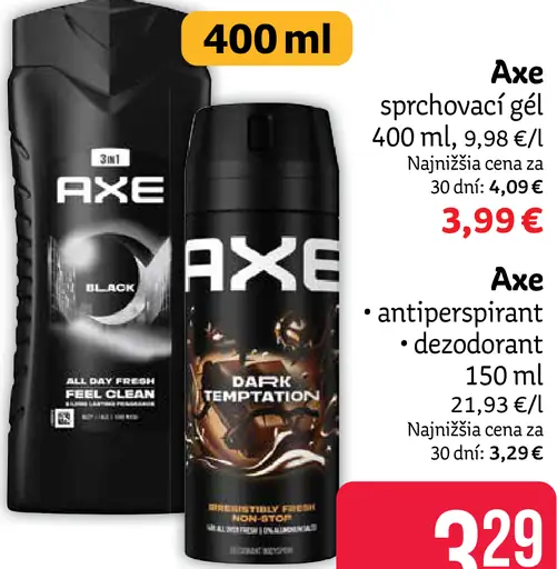Axe sprchovací gél