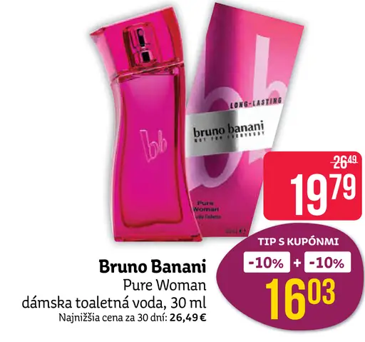 Bruno Banani Pure Woman toaletná voda