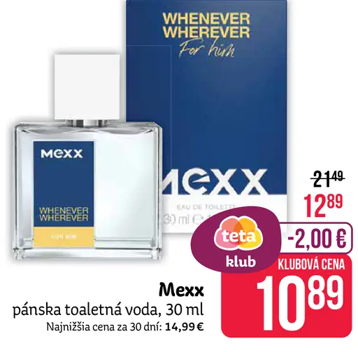 Mexx Whenever Wherever for Him pánska toaletná voda