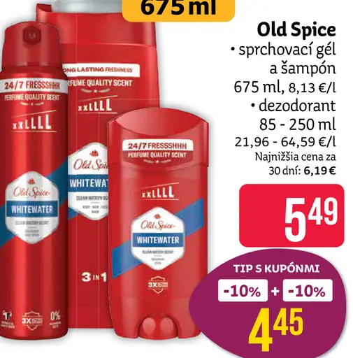 Old Spice sprchovací gél a šampón, dezodorant stick