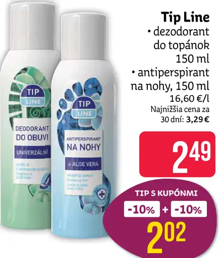 Tip Line deodorant do topánok