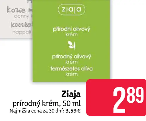 Ziaja prírodný olivový krém