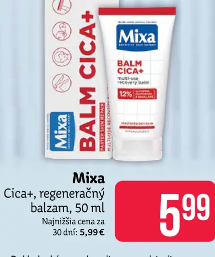 Mixa Cica+ regeneračný balzam