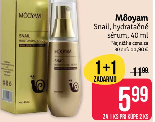 Môoyam Snail hydratačné sérum