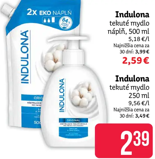 Indulona tekuté mydlo náplň