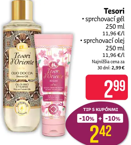 Tesori d'Oriente sprchovací gél