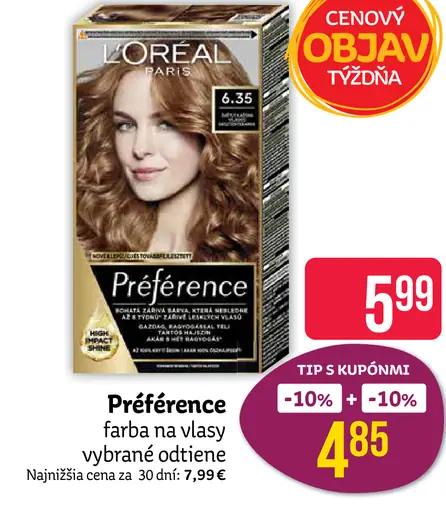 L'Oréal Paris Préférence farba na vlasy