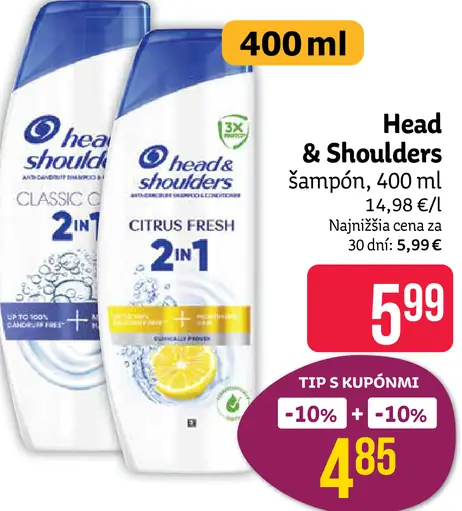 Head & Shoulders šampón Citrus Fresh 2 v 1