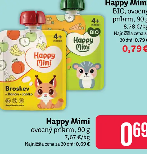 Happy Mimi BIO ovocný príkrm