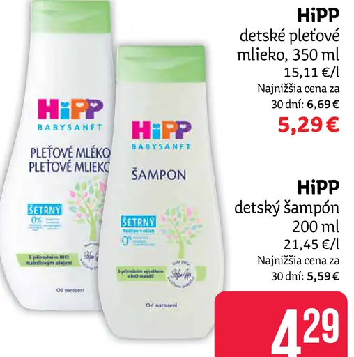 HiPP detské pleťové mlieko