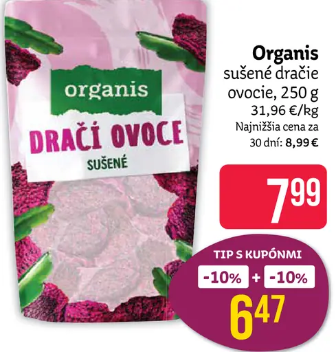 Organis sušené dračie ovocie