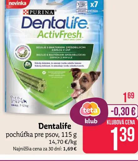 Purina Dentalife pochúťka pre psov