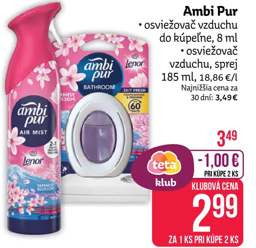 Ambi Pur Osviežovač vzduchu do kúpeľne