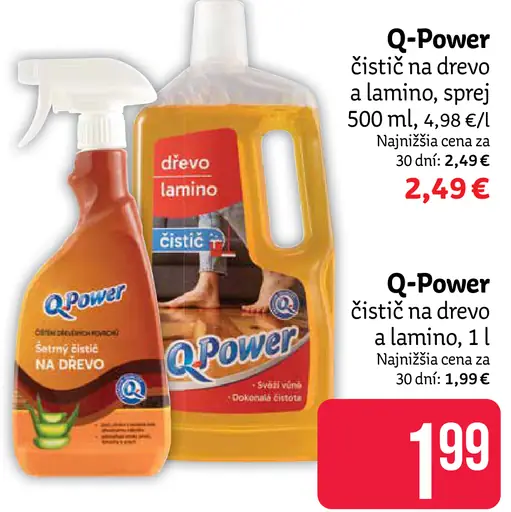 Q-Power čistič na drevo a lamino