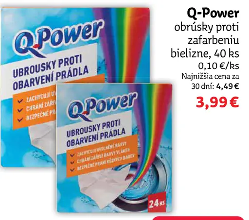 Q-Power obrúsky proti zafarbeniu