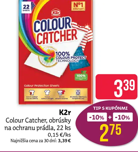K2r Colour Catcher, obrúsky na ochranu prádla