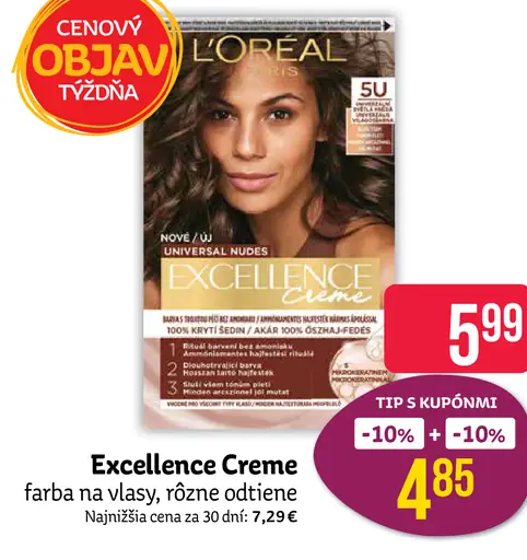L’Oréal Farba na vlasy Excellence Creme rôzne odtiene