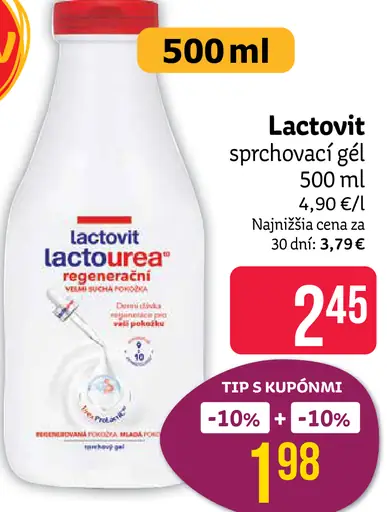 Lactovit Lactourea regeneračný sprchovací gél