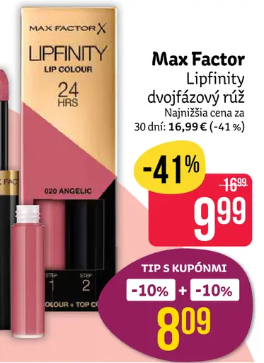 Max Factor Lipfinity dvojfázový rúž