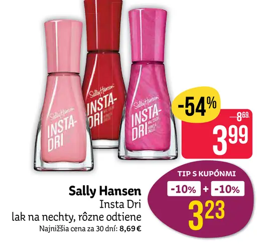 Sally Hansen Insta Dri lak na nechty, rôzne odtiene