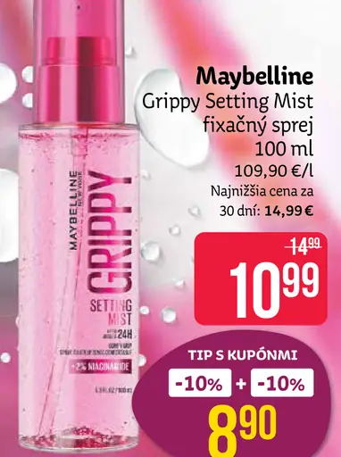 Maybelline Grippy Setting Mist fixačný sprej