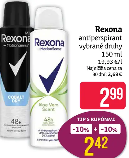 Rexona antiperspirant vybrané druhy