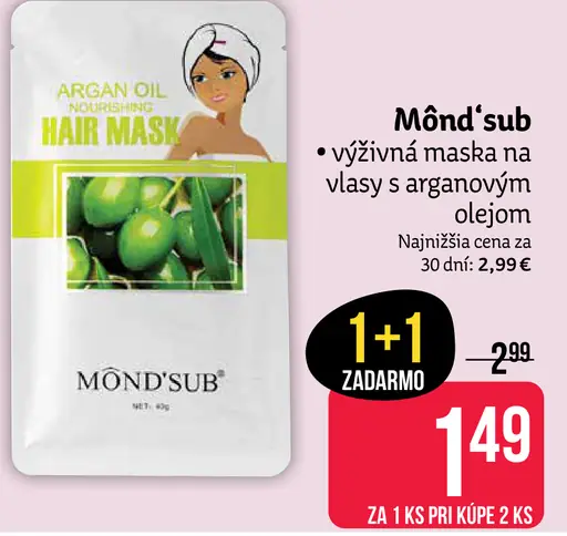 Mônd'sub Argan Oil Nourishing Hair Mask