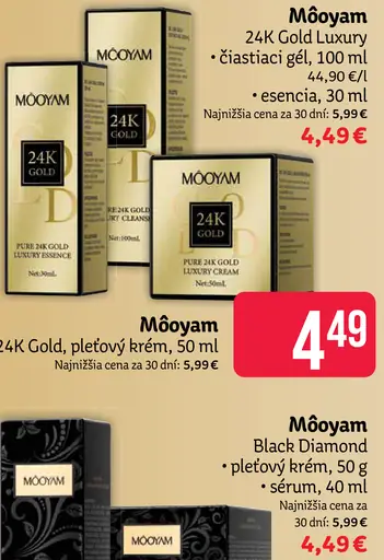 Môoyam 24K Gold Luxury čistiaci gél