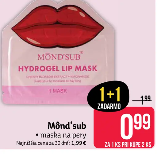 Mônd'sub Hydrogel Lip Mask