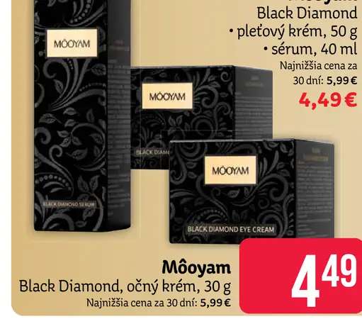 Môoyam Black Diamond očný krém