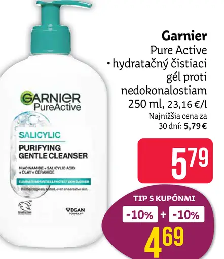 Garnier Pure Active hydratačný čistiaci gél proti nedokonalostiam
