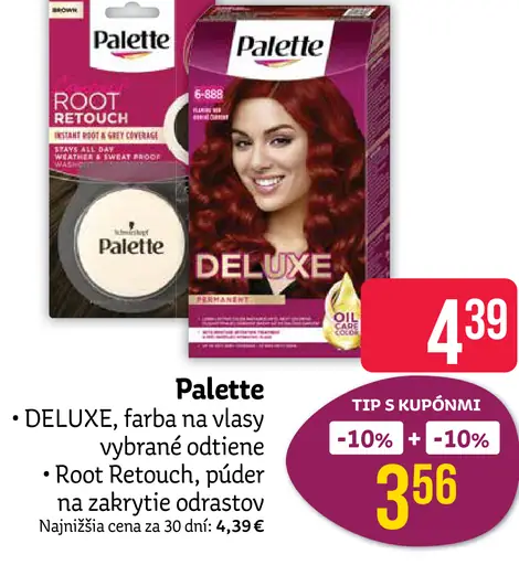 Palette DELUXE farba na vlasy vybrané odtiene