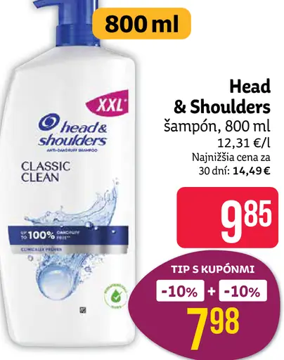 Head & Shoulders šampón Classic Clean
