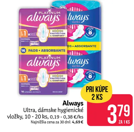 Always Ultra dámske hygienické vložky