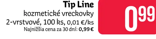 Tip Line kozmetické vreckovky 2-vrstvové