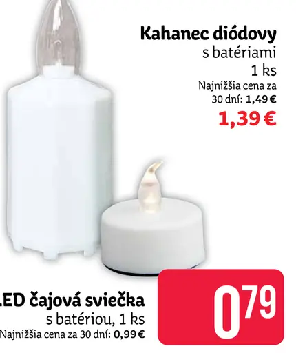 LED čajová sviečka s batériami