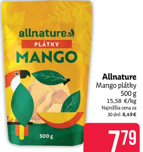 Allnature mango plátky