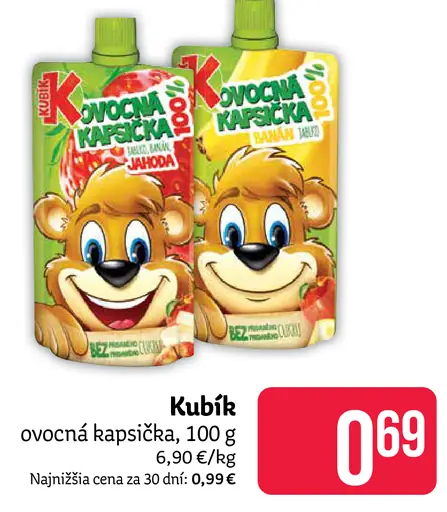 Kubík ovocná kapsička