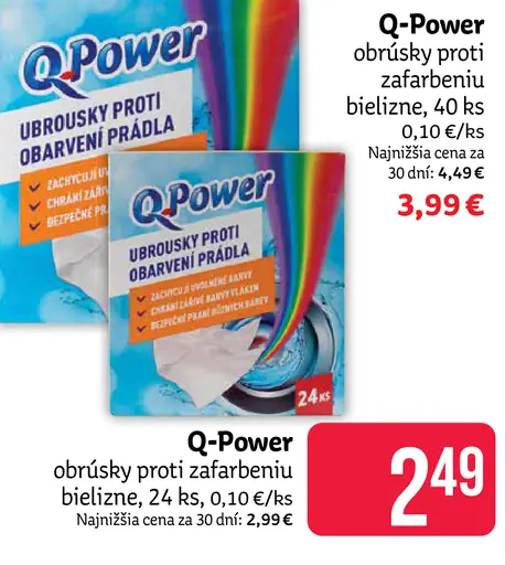 Q-Power obrúsky proti zafarbeniu