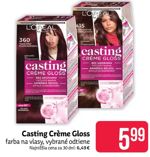 Casting Crème Gloss farba na vlasy, vybrané odtiene