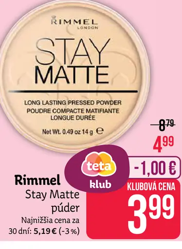 Rimmel Stay Matte púder