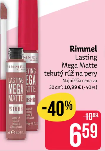 Rimmel Lasting Mega Matte tekutý rúž na pery